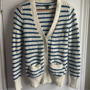 TOMMY HILFIGER oversized striped cardigan XS